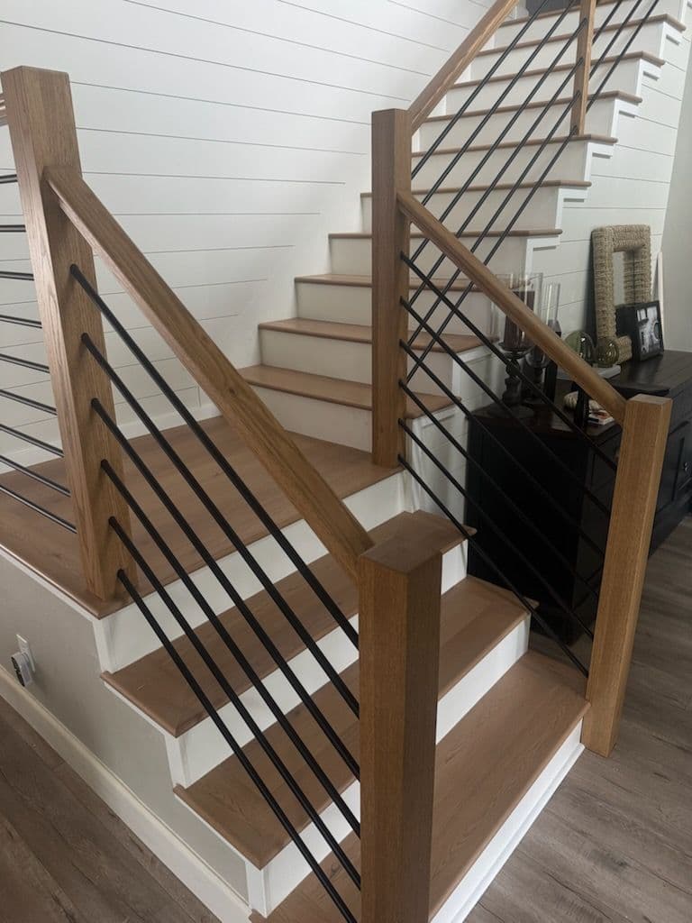 Project Temecula Staircase Overhaul Oak and Metal Modern Fusion image