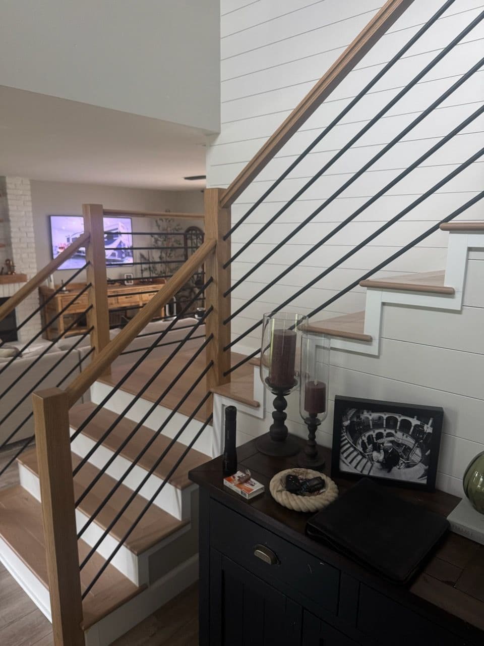 Gallery photos for Temecula Staircase Overhaul Oak and Metal Modern Fusion: Image #2