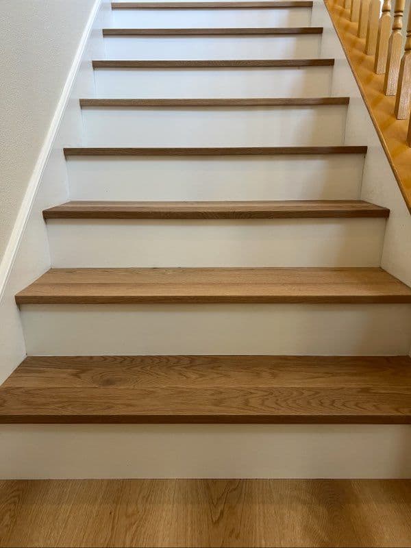 Modern Staircase with Provenza Bashful Beige